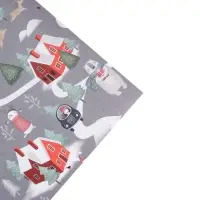 Упаковочная бумага на новый год крафтовая &laquo;Зимние забавы&raquo;, 70 х 100 см