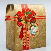 Коробка подарочная новогодняя &laquo;Золотая сумка&raquo; 21.5&times;25.6&times;11 см