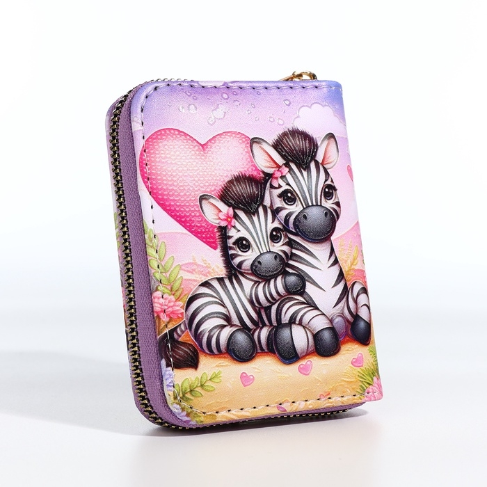 Кошелёк на молнии, цвет разноцветный