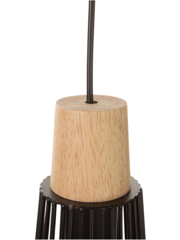 Светильник "Крит" 1х40Вт Е27 черный/коричневый 25х25х37(137)см