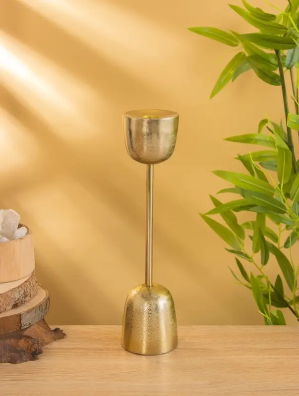 Подсвечник &laquo;Факел&raquo;, 31 см, алюминий, золото