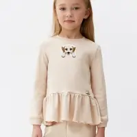 Термоаппликация &laquo;Собака с лапками&raquo;, 4.8&times;4.3 см, бежевая