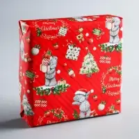 Бумага упаковочная глянцевая &laquo;Весёлого Рождества!&raquo;, Me To You, 70 х 100 см