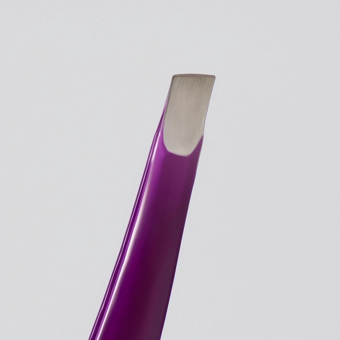 Пинцет скошенный, узкий, 9 см, цвет МИКС