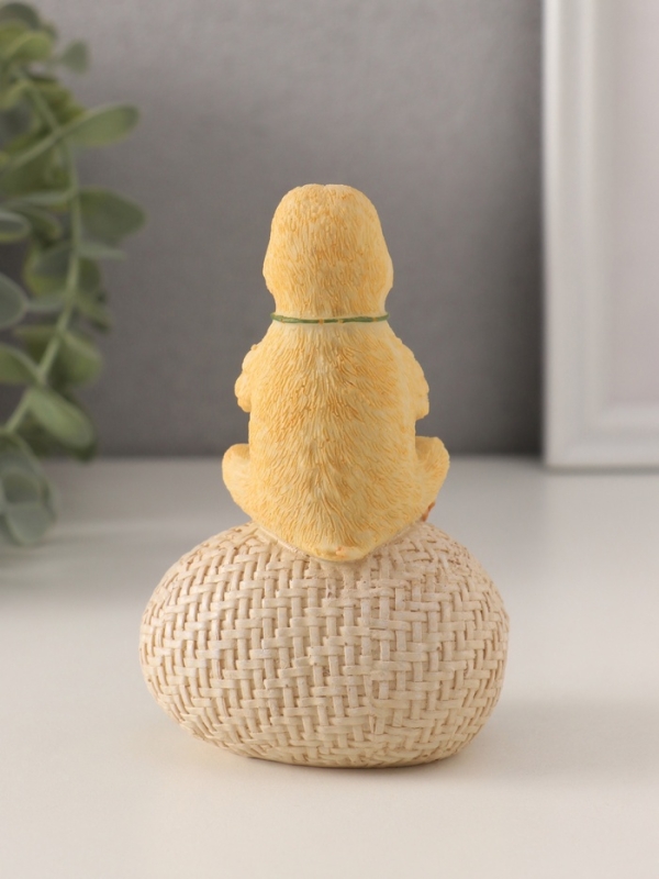 Сувенир полистоун "Цыплёнок на яйце - дзен" 7,5х5,5х11,5 см