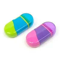 Точилка с контейнером &laquo;Универсальная&raquo;, с ластиком, МИКС