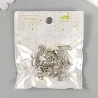 Бейл (держатель д/кулона) металл д/творчества "Пышный цвет" серебро G145B578 1,7х1,2 см