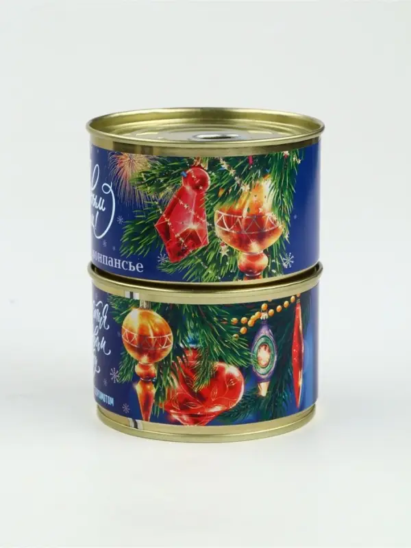 Подарочный набор в железной банке чай, монпансье, варенье, открытка &laquo;С Новым годом, Кремль&raquo;   108948