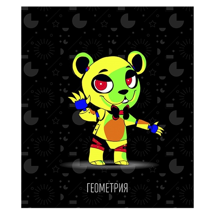 Тетрадь предм Неоновые звери Calligrata TOP 48л кл Геометрия, мел карт, НЕОН печать, офсет