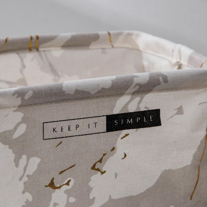 Корзина для мелочей Доляна &laquo;Мрамор&raquo;, 23&times;16&times;12 см, цвет серый