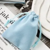 Мешочек бархатный, 7&times;9 см, голубой