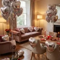 Воздушные шары фольгированные 18" сердце"Мое сердце, металлик", набор 5 штук