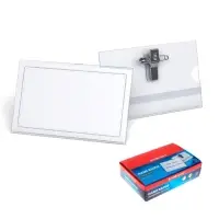 Бейдж горизонтальный 90&times;57 мм ErichKrause, пластик, с металлическим зажимом и булавкой