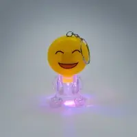 Фонарик брелок для ключей на кольце &laquo;Смайлик&raquo;, 1 LED, 3&times;5.5 см