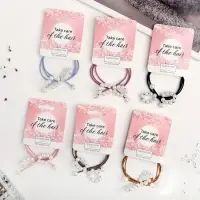 Резинка для волос "Жемчужный бантик" 7 см, микс