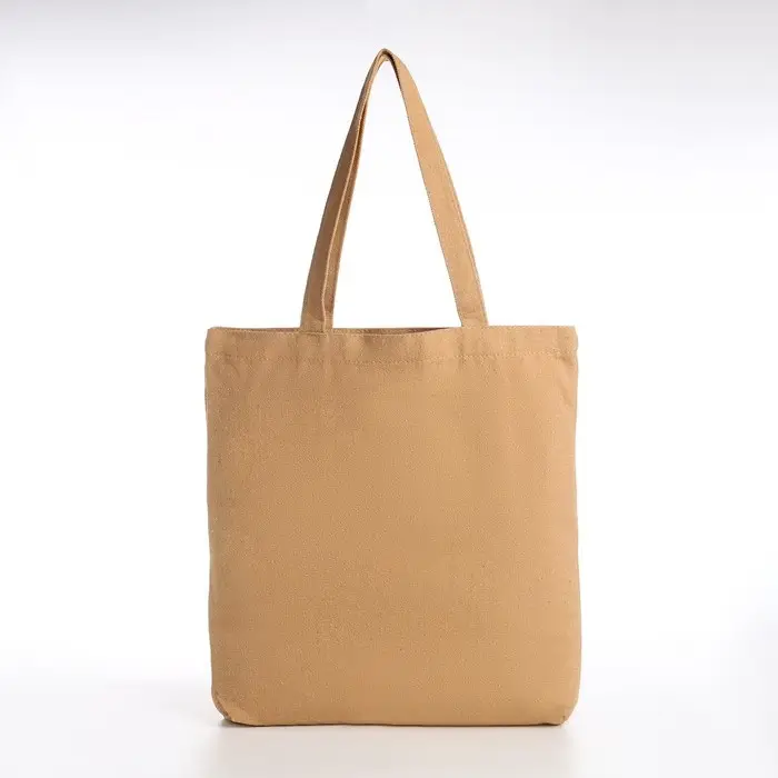 Сумка-шопер без застёжки, из текстиля, цвет бежевый