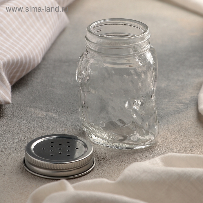 Солонка стеклянная &laquo;Сова&raquo;, 100 мл, 7,5&times;6&times;8,5 см