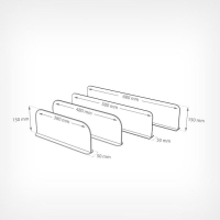 Пластиковый разделитель на Т-основании высотой 150 мм, с магнитным скотчем, L=380