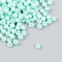 Бисер стекло 6/0 "Лазурная вода" перламутр 20 гр