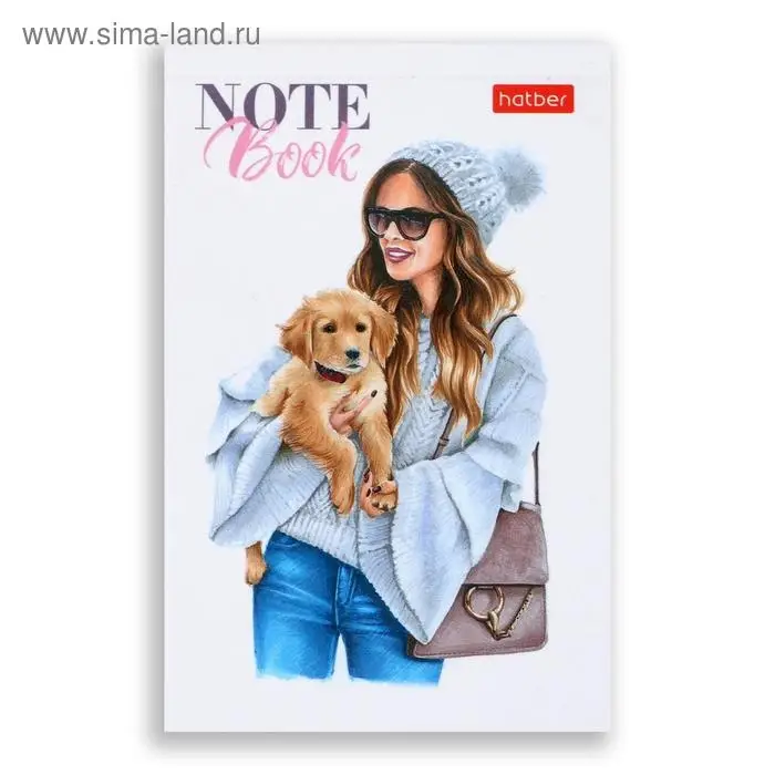 Блокнот А7, 48 листов, в клетку, на склейке, Happy time, обложка мелованный картон, глянцевая ламинация, трёхцветный блок, МИКС