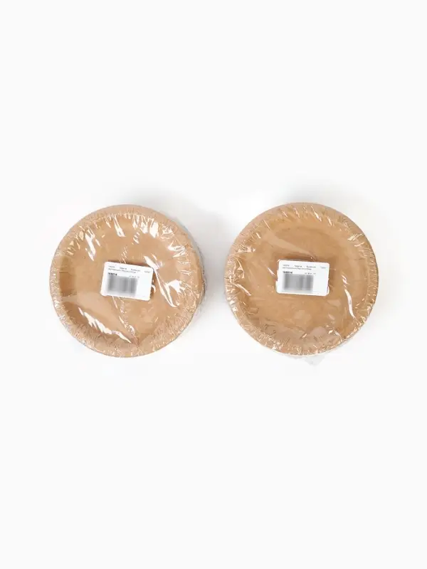 МП Тарелка одноразовая "Крафт" с бортом, картон, 18 см  (100 шт.)