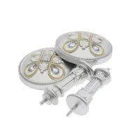 Крючок для штор CAPPIO KS033, d=98 мм, цвет серебро с золотом, 2 шт