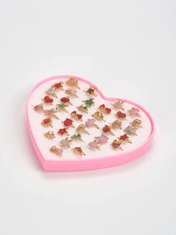 Кольцо детское Выбражулька &laquo;Рельеф&raquo;, форма МИКС, цветное, безразмерное