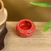 Подсвечник, 8.5&times;8.5&times;4 см, керамика, МИКС