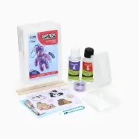 Набор для создания брелока из эпоксидной смолы "Мишка" с блёстками