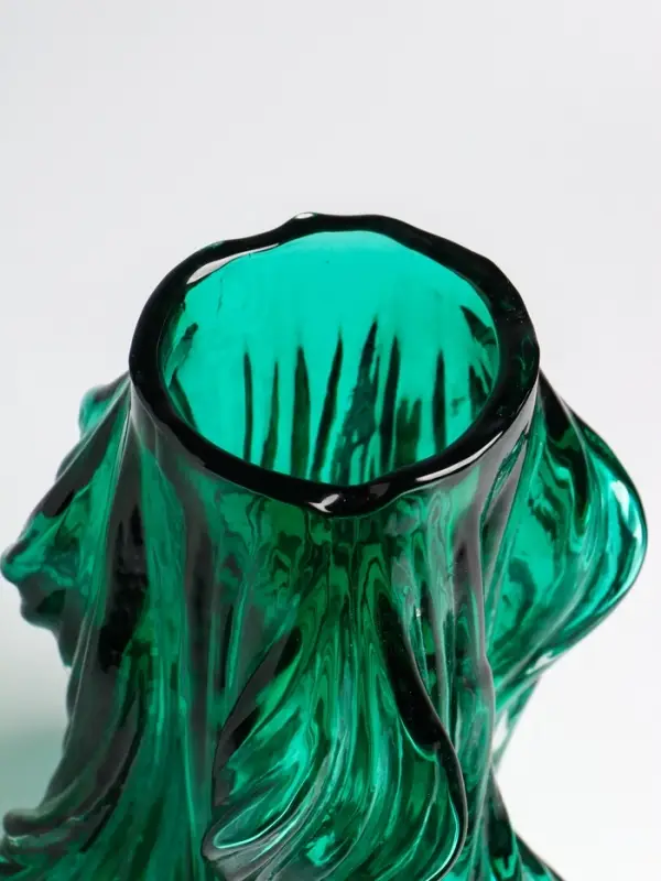 Ваза настольная стекло "Греверли" 27х10 см, зелёный