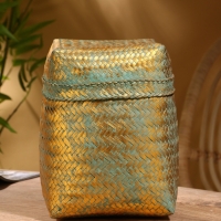 Корзинка плетеная "Голден" 20х20х26 см, голубой