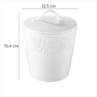 Банка для хранения сыпучих продуктов Magistro Сrotone, 600 мл, 12,5&times;15,4 см, фарфоровая, цвет белый