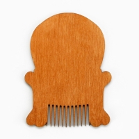 Расческа для бороды в конверте &laquo;Череп&raquo; 7,3 х 9,7 см