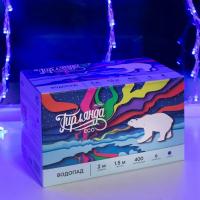 Гирлянда &laquo;Водопад&raquo; 2 &times; 1.5 м, IP20, прозрачная нить, 400 LED, свечение синее, 8 режимов, 220 В