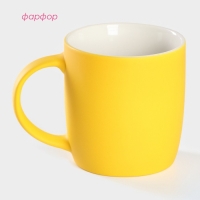 Кружка фарфоровая Доляна &laquo;Котик&raquo;, 350 мл