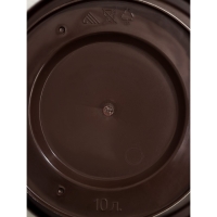 Горшок для цветов с поддоном &laquo;Эконом&raquo;, 10 л, пластиковый, цвет коричневый