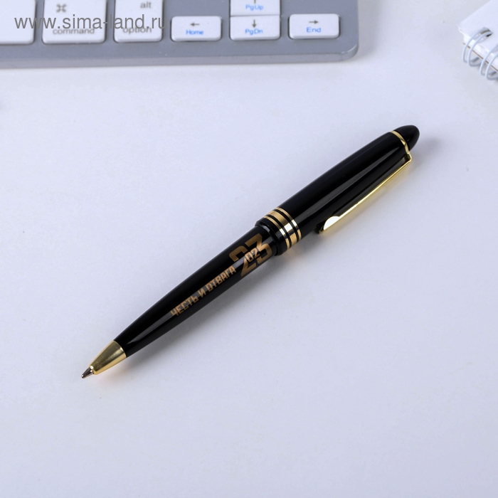 Ручка шариковая синяя паста в тубусе &laquo;Для настоящего героя&raquo;, пластик