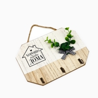 Ключница настенная &laquo;Хорошо быть дома&raquo;, цвет белый, 20 х 14 см