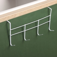 Вешалка на дверь на 4 крючка Доляна &laquo;Моно&raquo;, 34,5&times;8,5&times;16 см, цвет белый