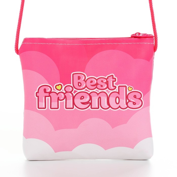 Сумка-кошелёк, для девочки через плечо "Лучшие друзья", 13х13х2 см