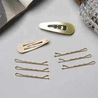 Невидимка для волос &laquo;Адель&raquo; (набор 10 шт) 5 см, золото