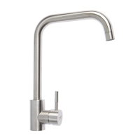 Смеситель для кухни ZEIN Z2389, высокий излив, картридж керамика 35 мм, нерж. сталь, сатин