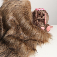 Лоскут для рукоделия, 50 &times; 50 см, мех длинноворсовой на трикотажной основе, цвет меланж