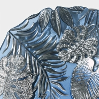 Тарелка стеклянная &laquo;Арабис&raquo;, d=21,5 см, цвет голубой