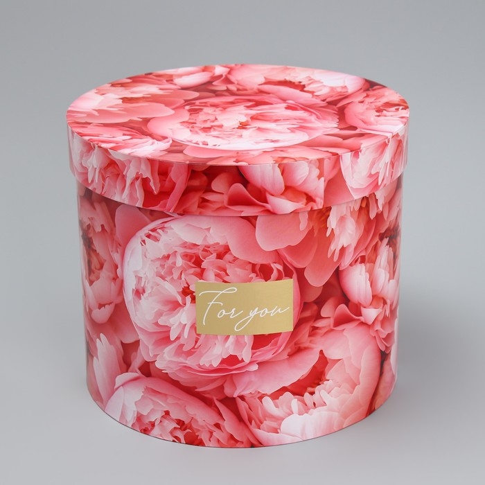 Набор шляпных коробок для цветов 4 в 1, упаковка подарочная, &laquo;Нежные цветы&raquo;, 14 х 13 см - 20 х 17,5 см