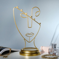 Подставка для украшений &laquo;Полу-профиль&raquo; h=26, d=13, цвет золото