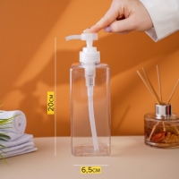 Дозатор для жидкого мыла Доляна, 700 мл, 6,5&times;20 см, цвет прозрачный