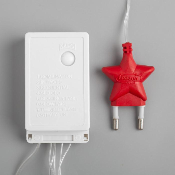 Гирлянда &laquo;Водопад&raquo; 2 &times; 1.5 м, IP20, прозрачная нить, 400 LED, свечение синее, 8 режимов, 220 В