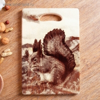 Доска из массива кедра &laquo;Белка&raquo;, большая, прямоугольная, 23 &times; 35 см