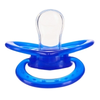 Соска- пустышка ортодотническая &laquo;Мишка&raquo; с колпачком, +6 мес., голубой